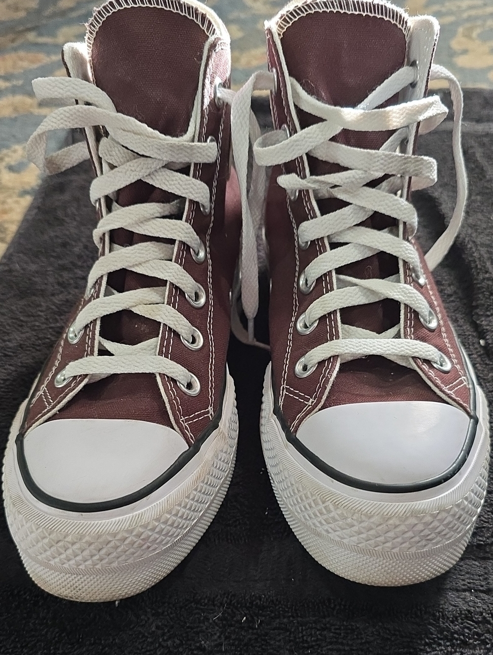 Converse High Top Sneakers in Brown with White Soles